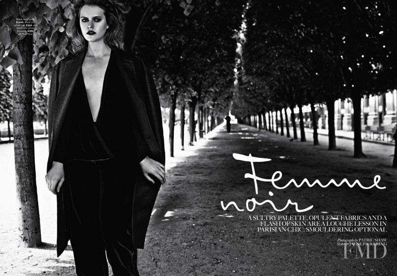 Nanou Vandecruys featured in Femme Noir, September 2013