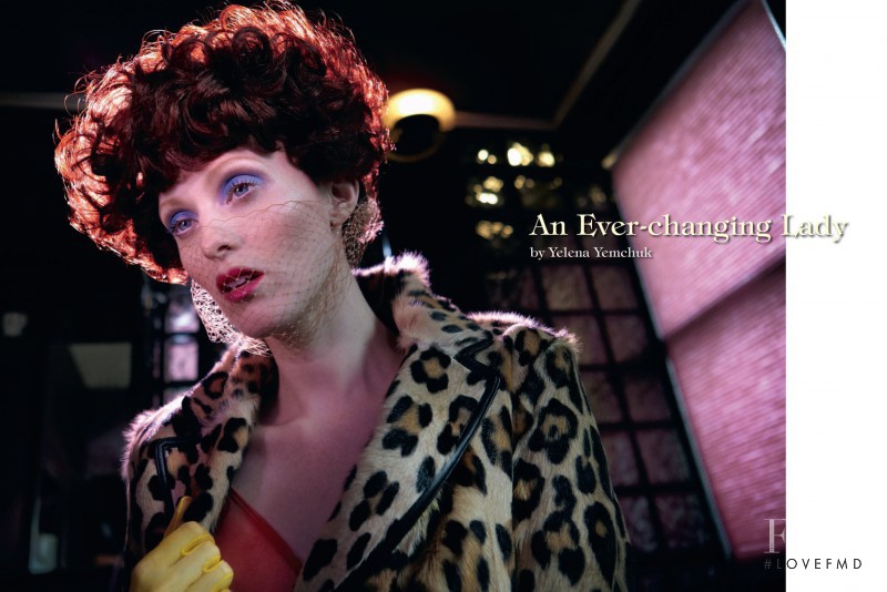 Karen Elson featured in An Ever-Changing Lady, August 2013