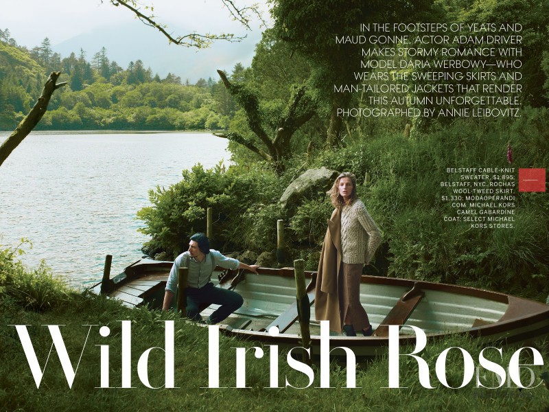 Daria Werbowy featured in Wild Irish Rose, September 2013