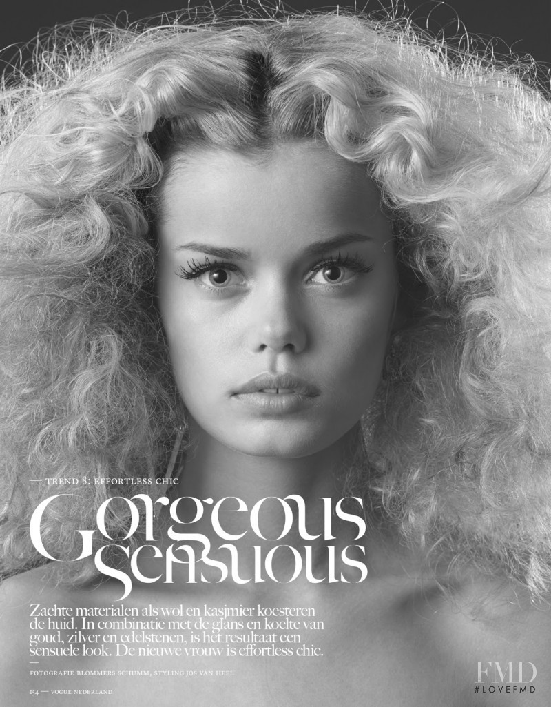 Frida Aasen featured in Gorgeous Sensuous, September 2013