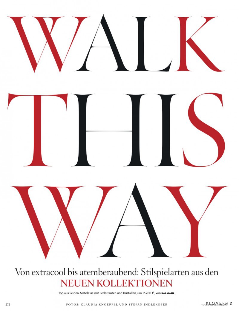 Walk This Way, September 2013