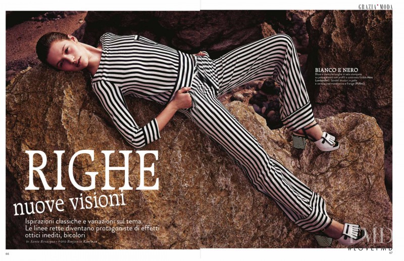 Caroline Corinth featured in Righe Nuove Visioni, August 2013
