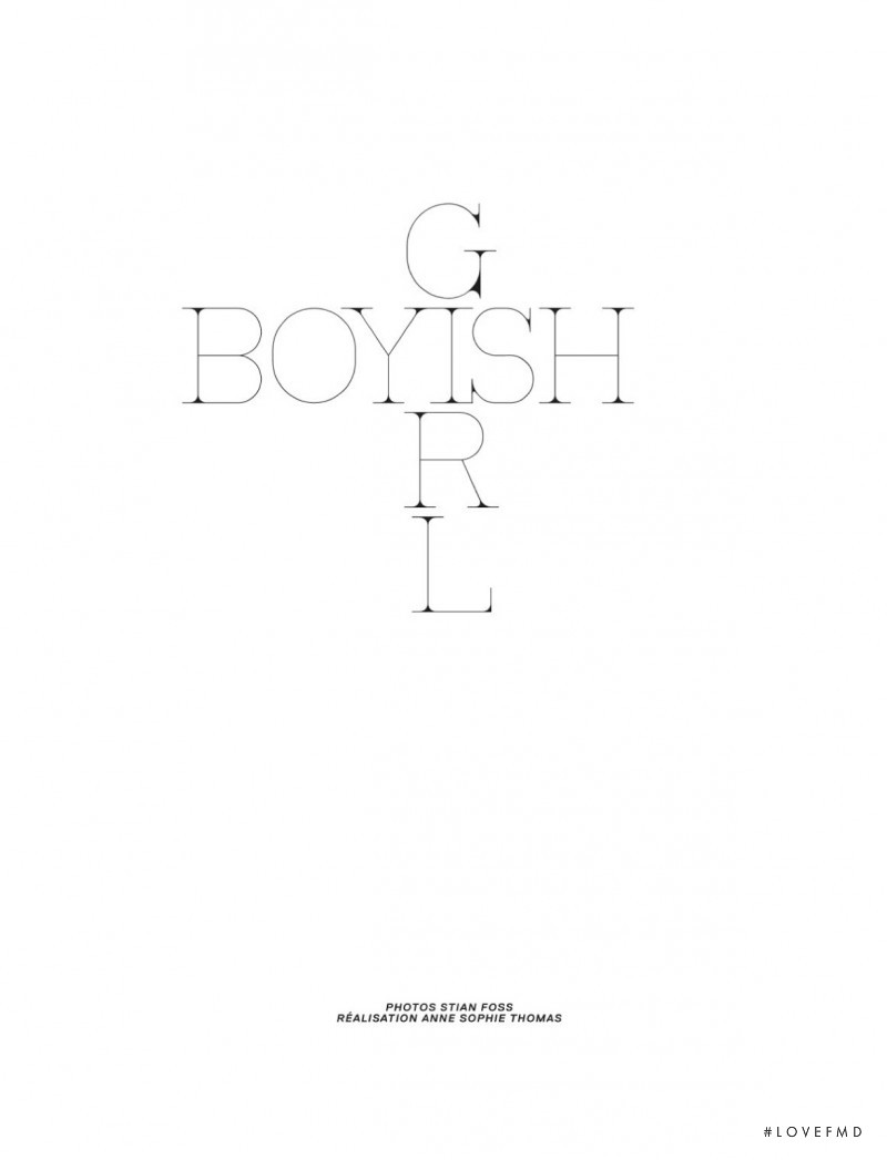 Moa Aberg featured in Boyish Girl, September 2013