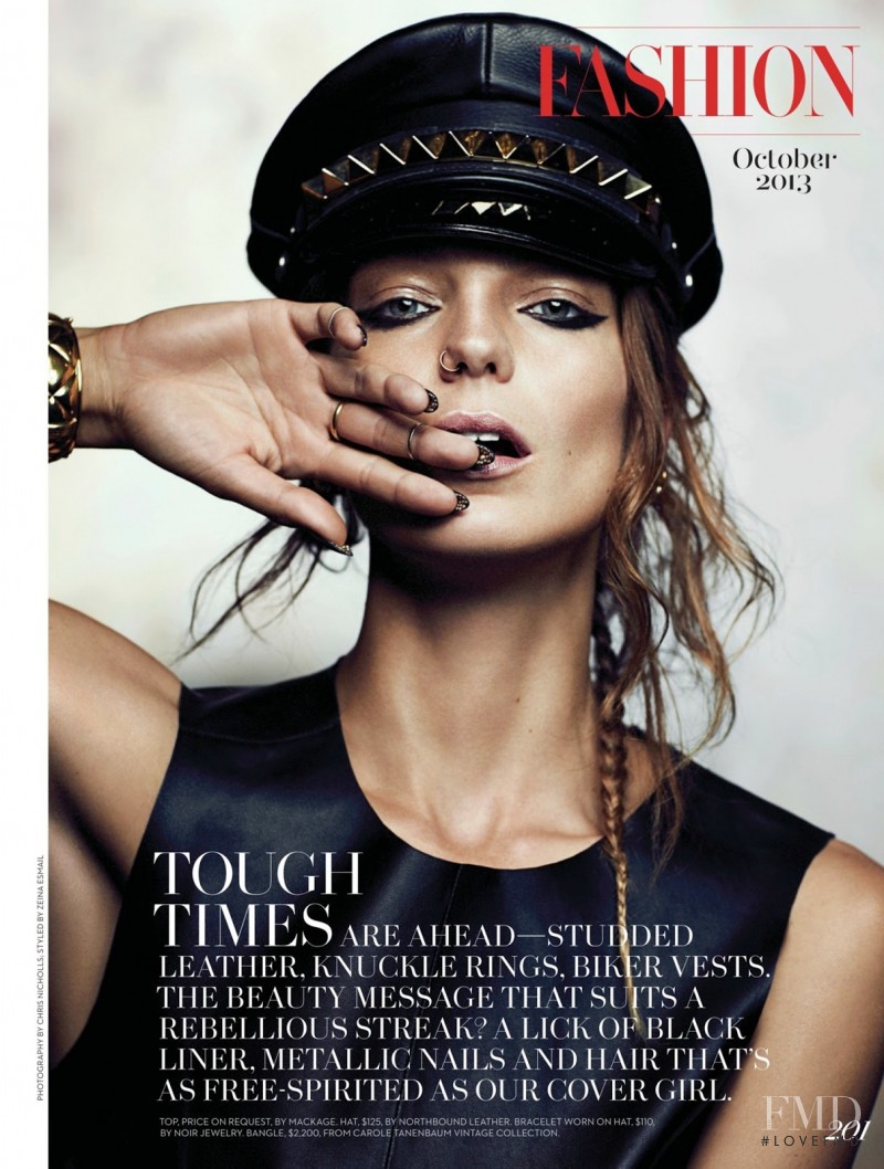 Daria Werbowy featured in Though Times Are Ahead, October 2013