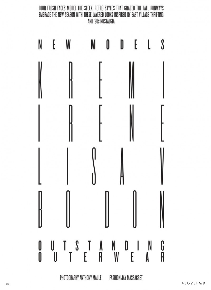 New Models, September 2013