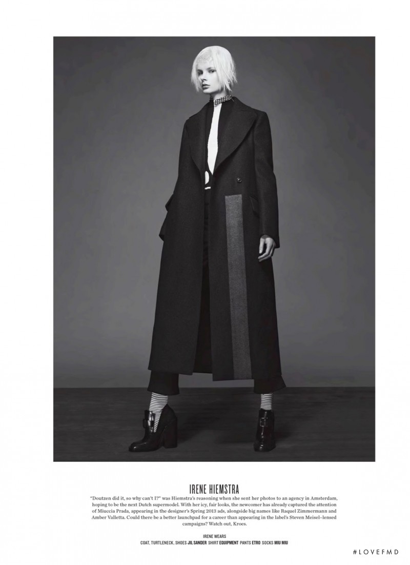 Irene Hiemstra featured in New Models, September 2013