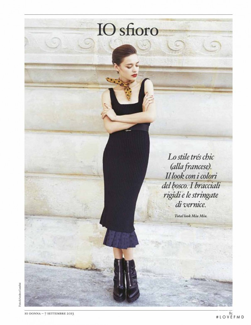 Karolina Gorzala featured in La Parisienne, September 2013