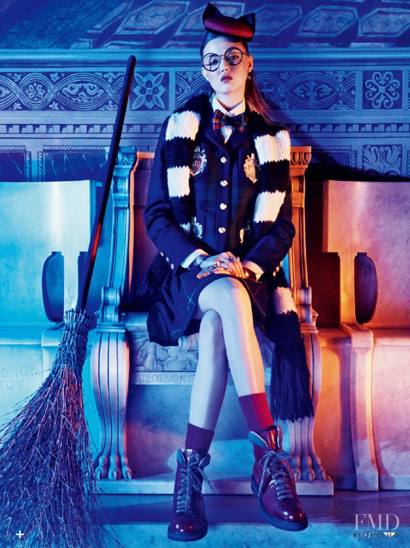 Lindsey Wixson featured in The New School Uniform, October 2013