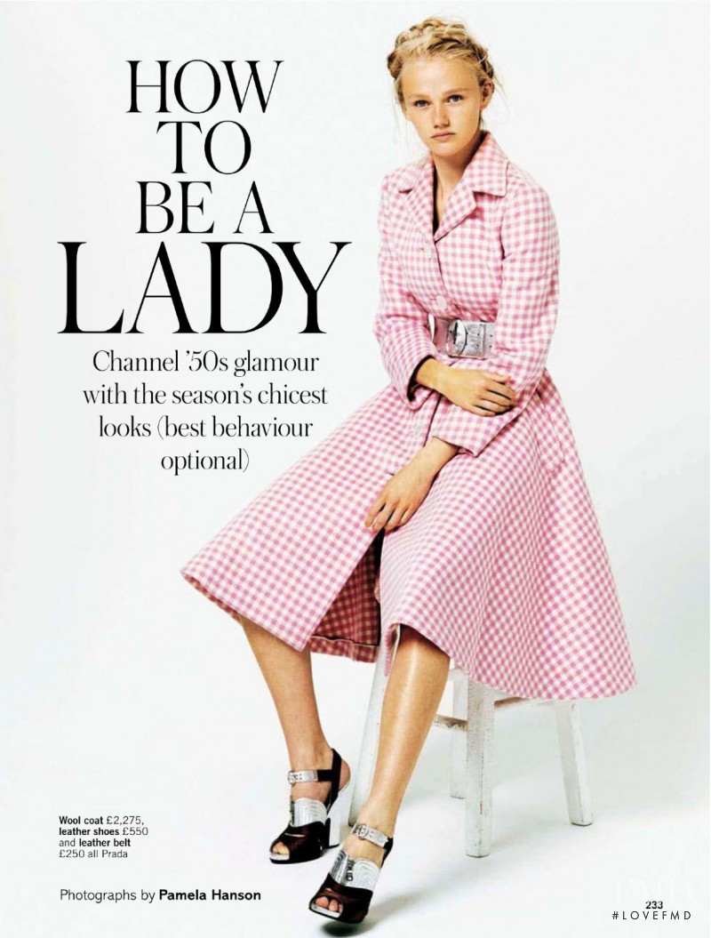 Emma Skov featured in How To Be A Lady, October 2013