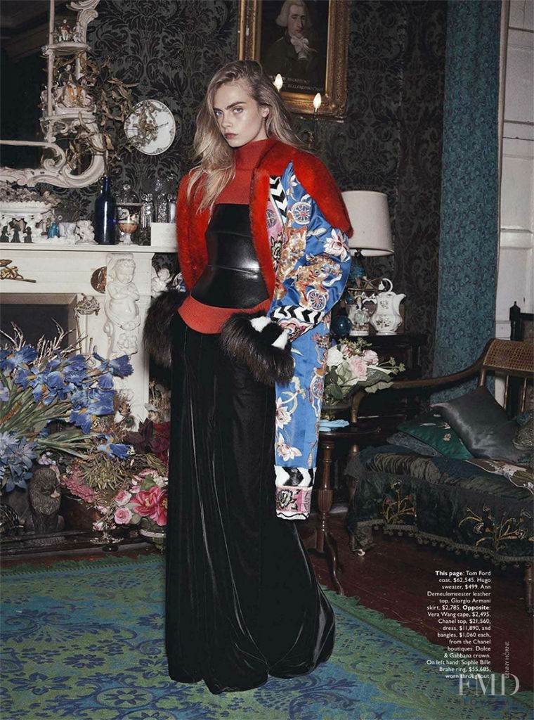 Cara Delevingne featured in Queen Cara, October 2013
