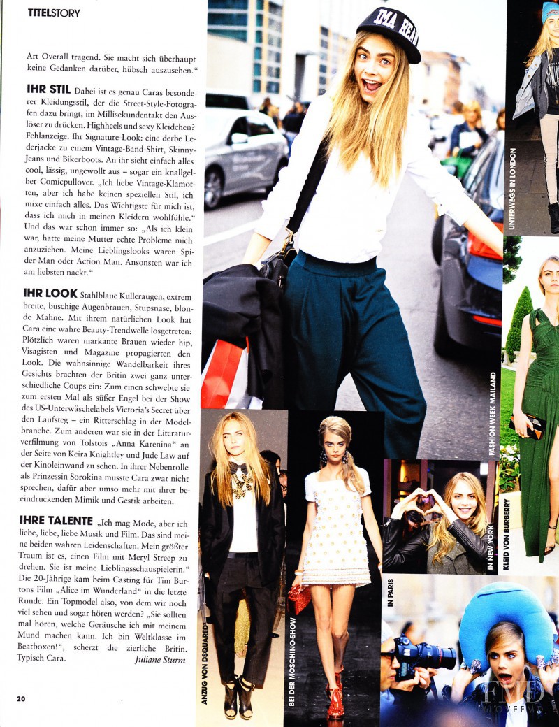 Cara Delevingne featured in Alle lieben Cara!, February 2013