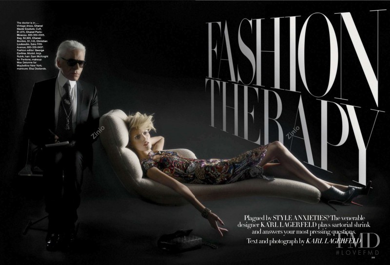 Anja Rubik featured in Fashion Therapy, March 2009