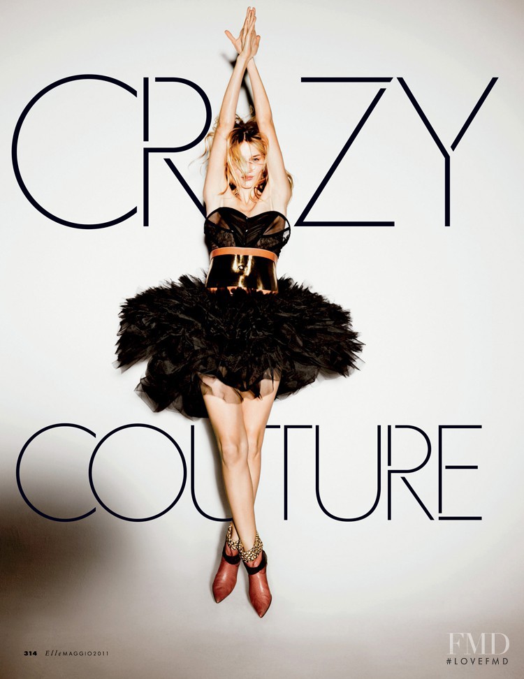 Linda Vojtova featured in Crazy Couture, May 2011