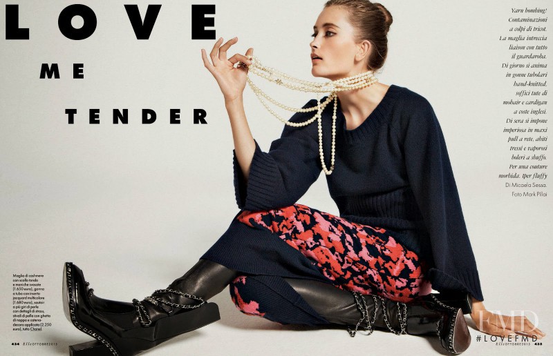 Iekeliene Stange featured in Love Me Tender, October 2013
