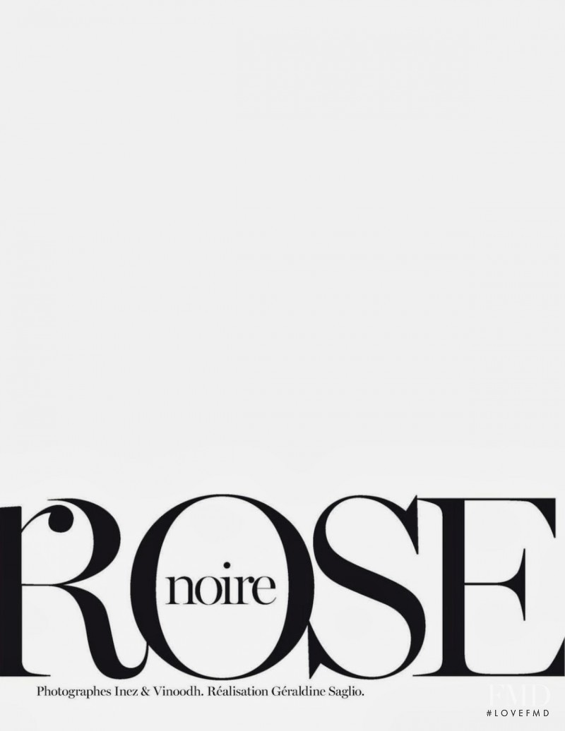 Andreea Diaconu featured in Rose Noire, October 2013