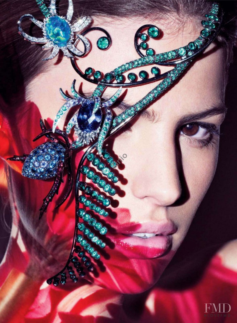 Cameron Russell featured in Flower Power, March 2009