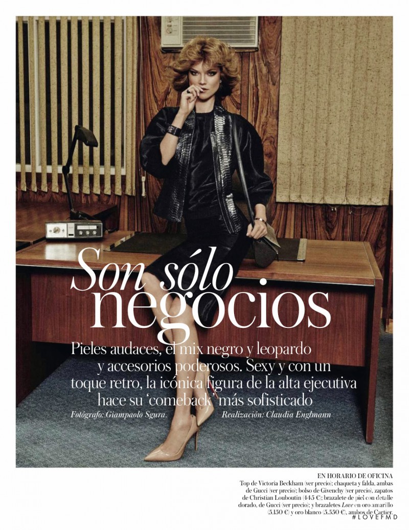 Kasia Struss featured in Son Solo Negocios, October 2013