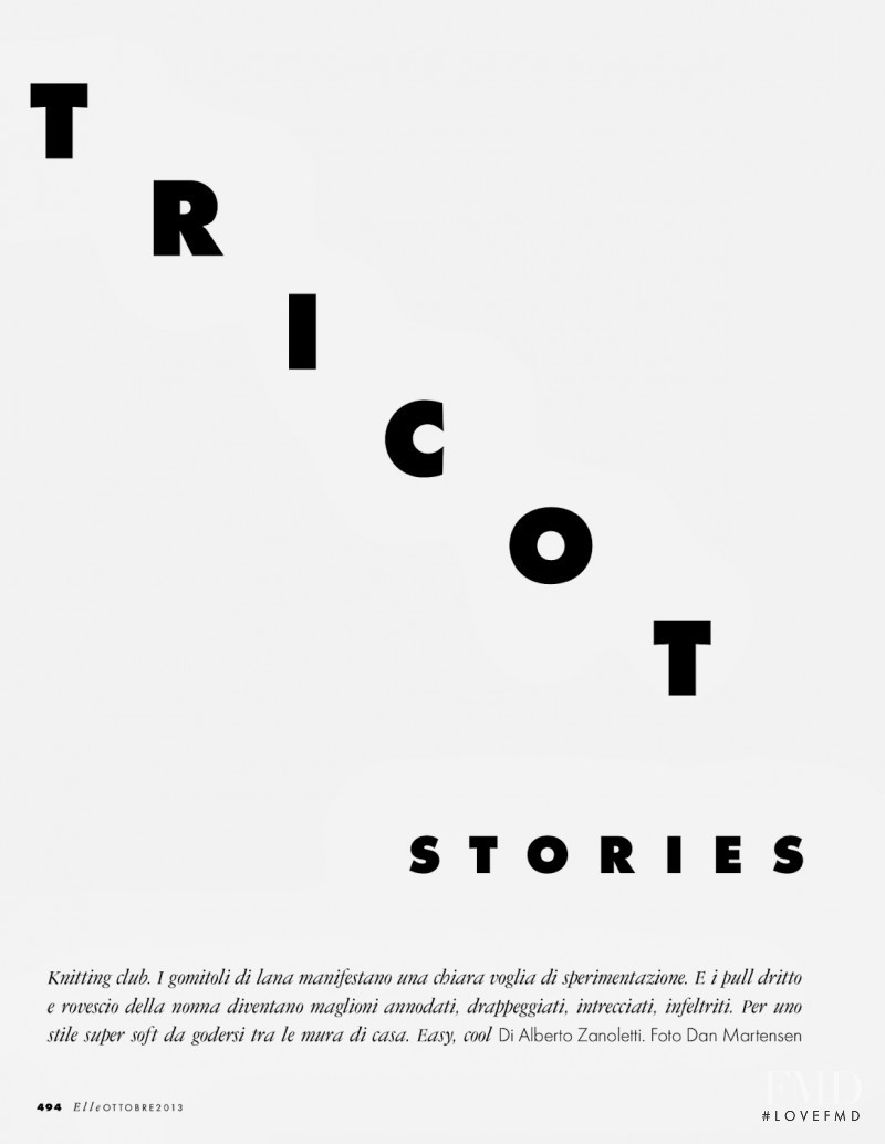 Tricot Stories, October 2013