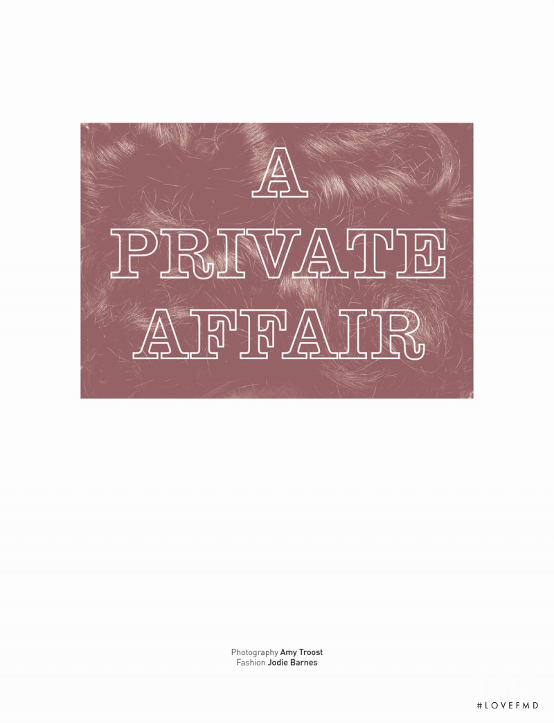 A Private Affair, September 2013