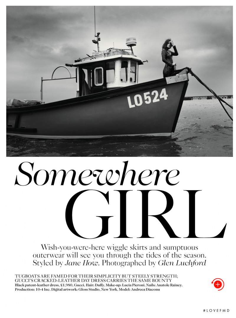 Andreea Diaconu featured in Somewhere Girl, November 2013