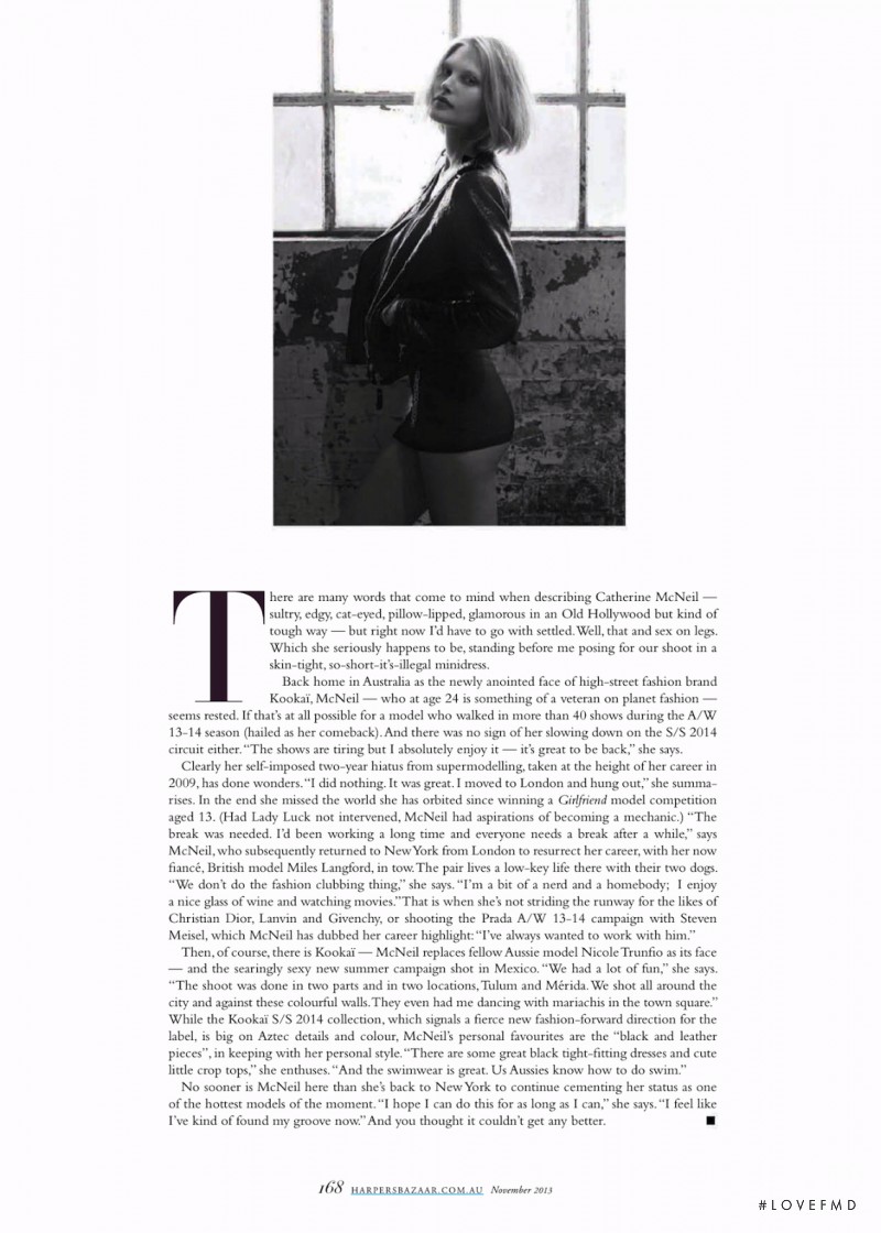 Catherine McNeil featured in Cat Power, November 2013