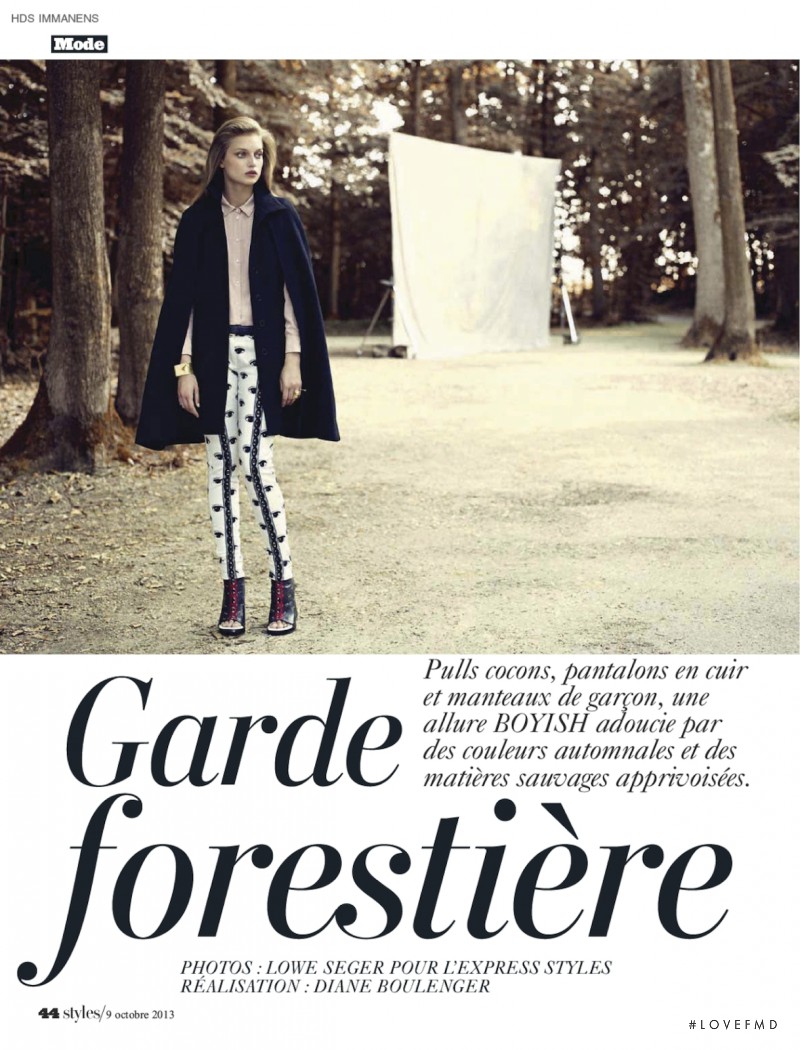 Svetlana Zakharova featured in Garde Forestière, October 2013