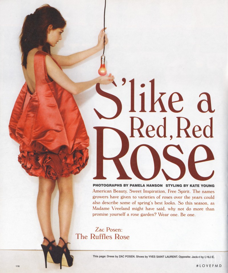 Lydia Hearst featured in S\'like a Red, Red Rose, May 2007