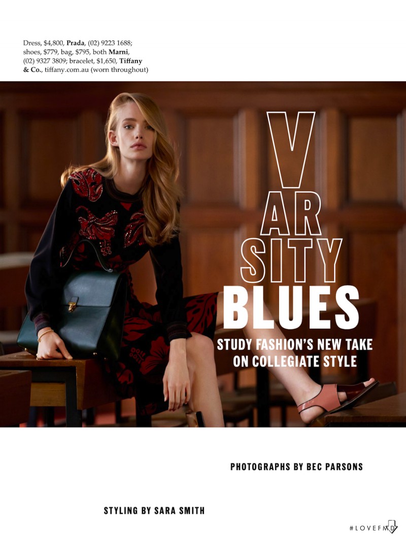 Marnie Harris featured in Varsity Blues, November 2013