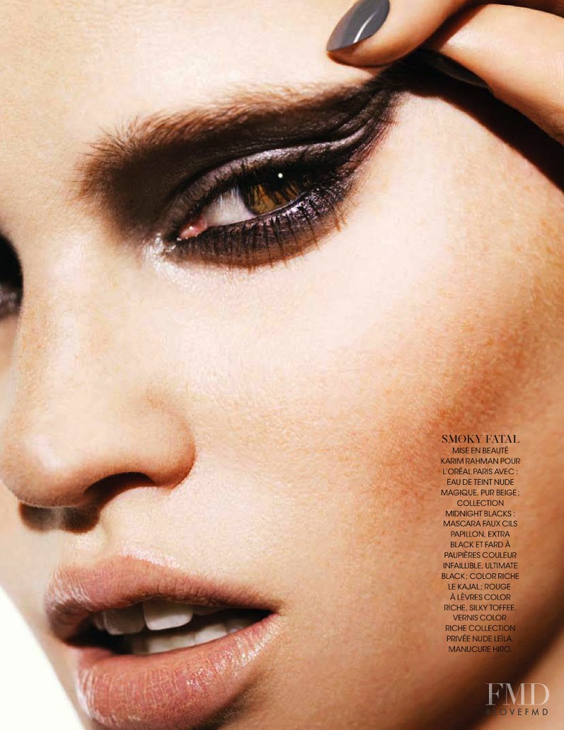 Lara Stone featured in Beauty, October 2013