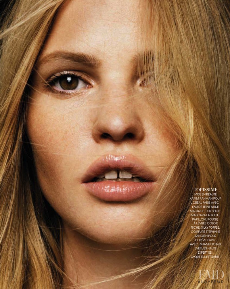 Lara Stone featured in Beauty, October 2013