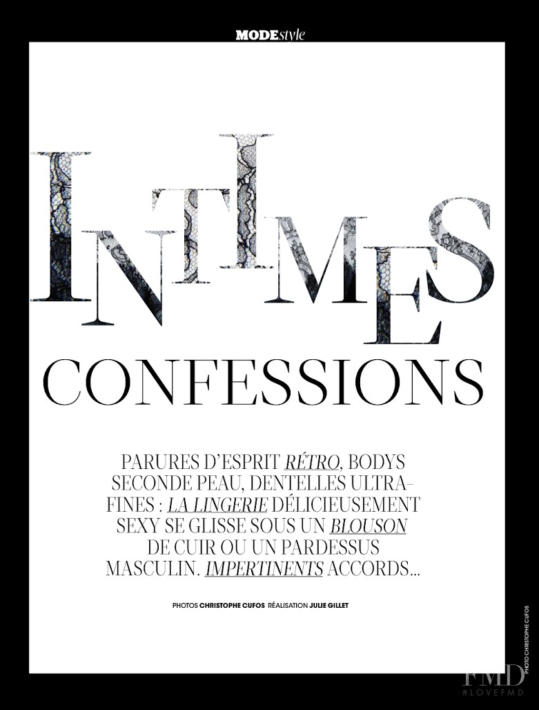 Intimes Confessions, October 2013