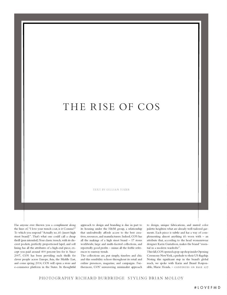 The Rise Of Cos, December 2013