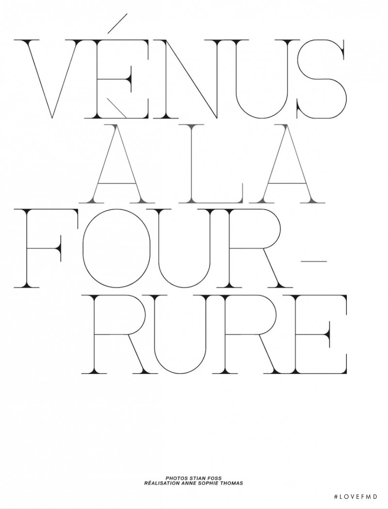 Vénus À La Fourrure, November 2013