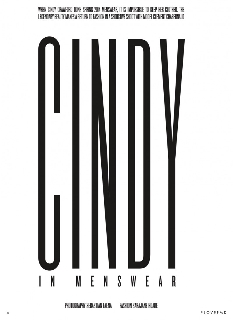 Cindy In Menswear, December 2013