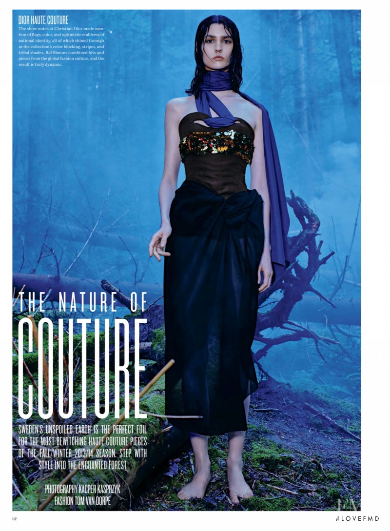 Manon Leloup featured in The Nature Of Couture, December 2013