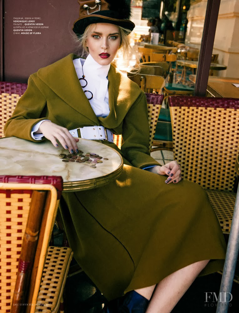 Iza Olak featured in Parisian Chic, November 2013