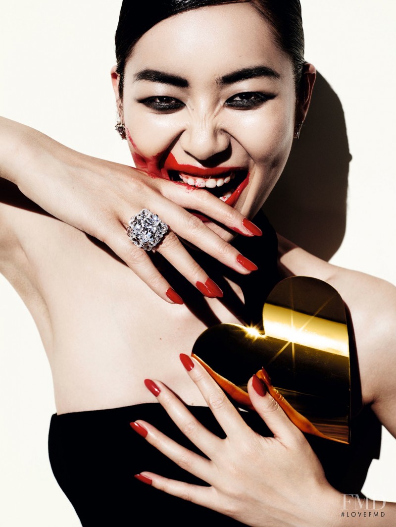 Liu Wen featured in Savage Grace, December 2013