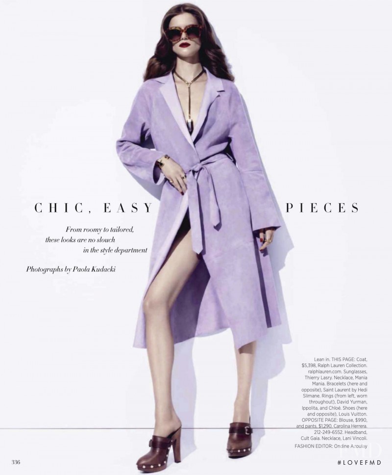 Kasia Struss featured in Chic, Easy Pieces, December 2013