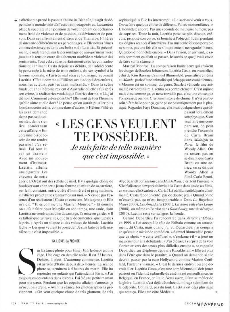 Je Ne Suis Pas Dans La Séduction, December 2013