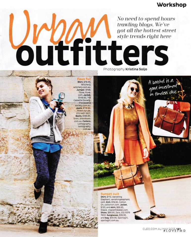 Megan Irwin featured in urban Outfitters, May 2013