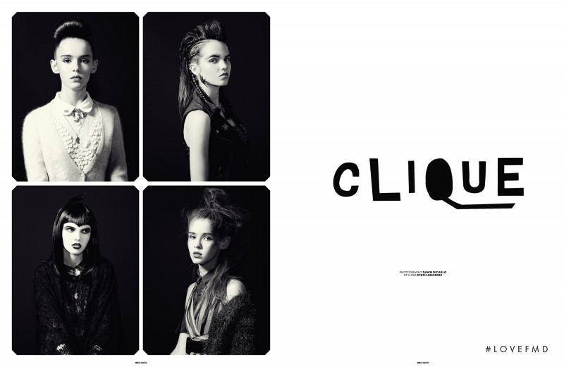 Lily Stewart featured in Clique, January 2012