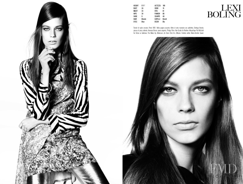Lexi Boling featured in Model Cards, December 2013