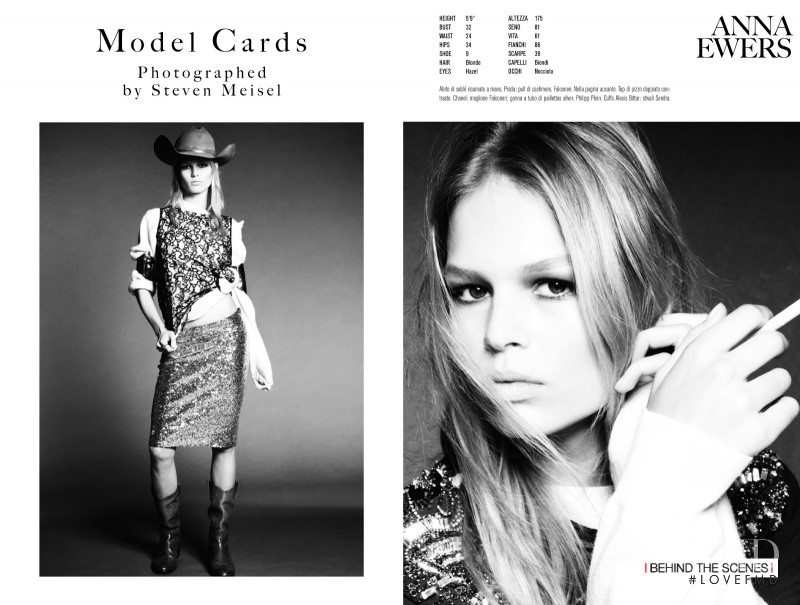 Anna Ewers featured in Model Cards, December 2013