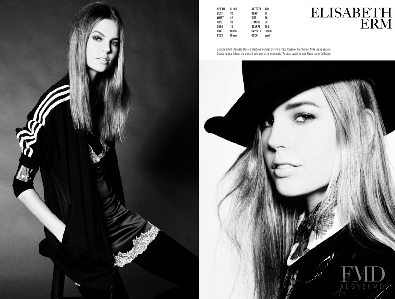 Elisabeth Erm featured in Model Cards, December 2013