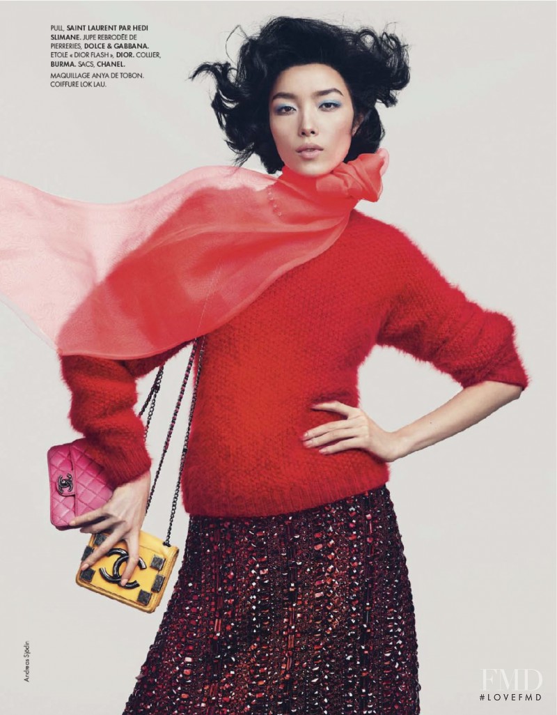 Fei Fei Sun featured in Couleurs Du Temps, December 2013