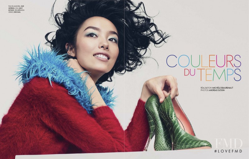 Fei Fei Sun featured in Couleurs Du Temps, December 2013