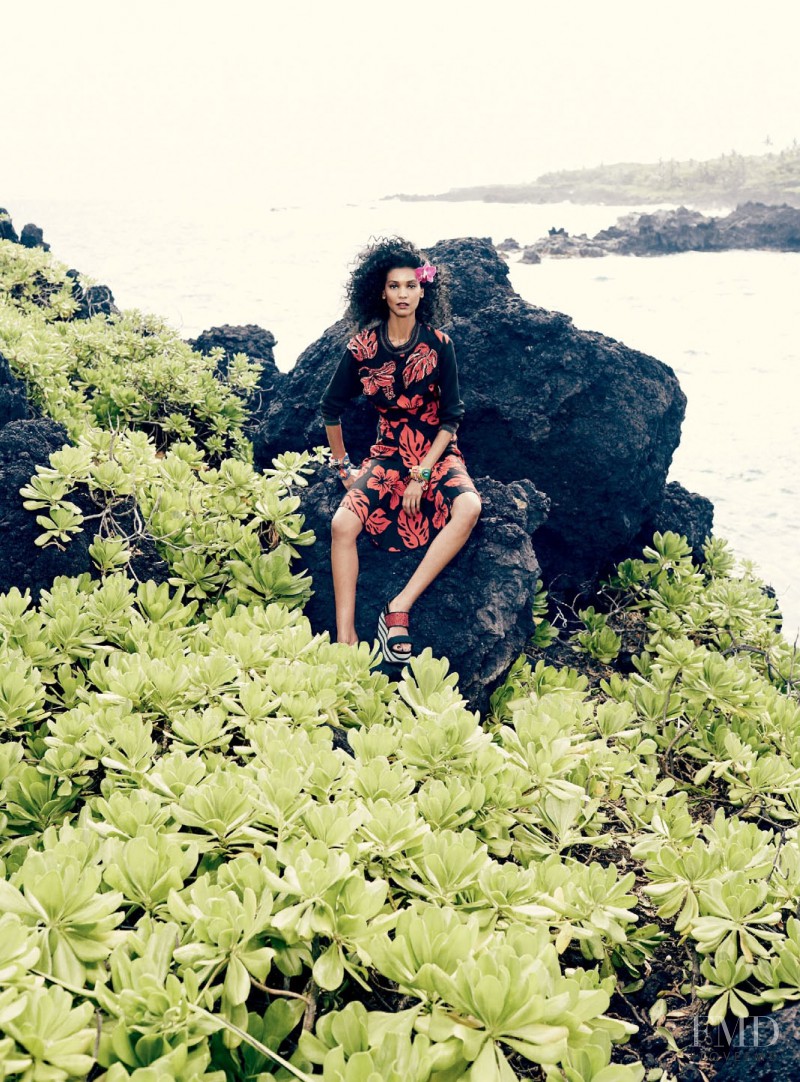 Liya Kebede featured in Flower Girls, January 2014
