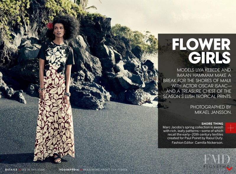 Liya Kebede featured in Flower Girls, January 2014