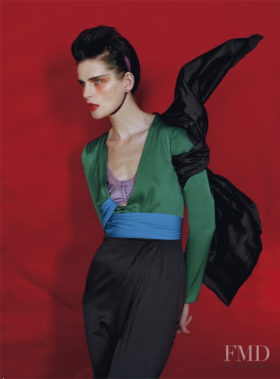 Stella Tennant featured in Color Blocks, May 2011