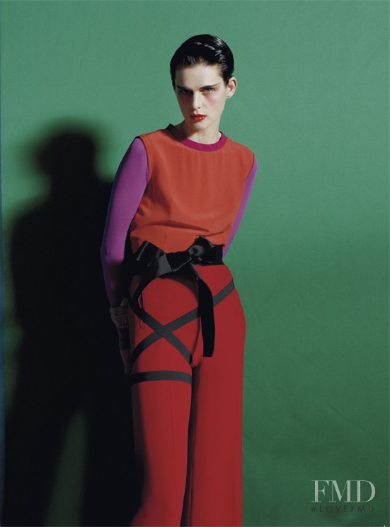 Stella Tennant featured in Color Blocks, May 2011